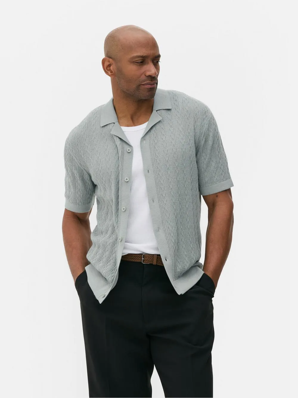 Camisa de punto con botones