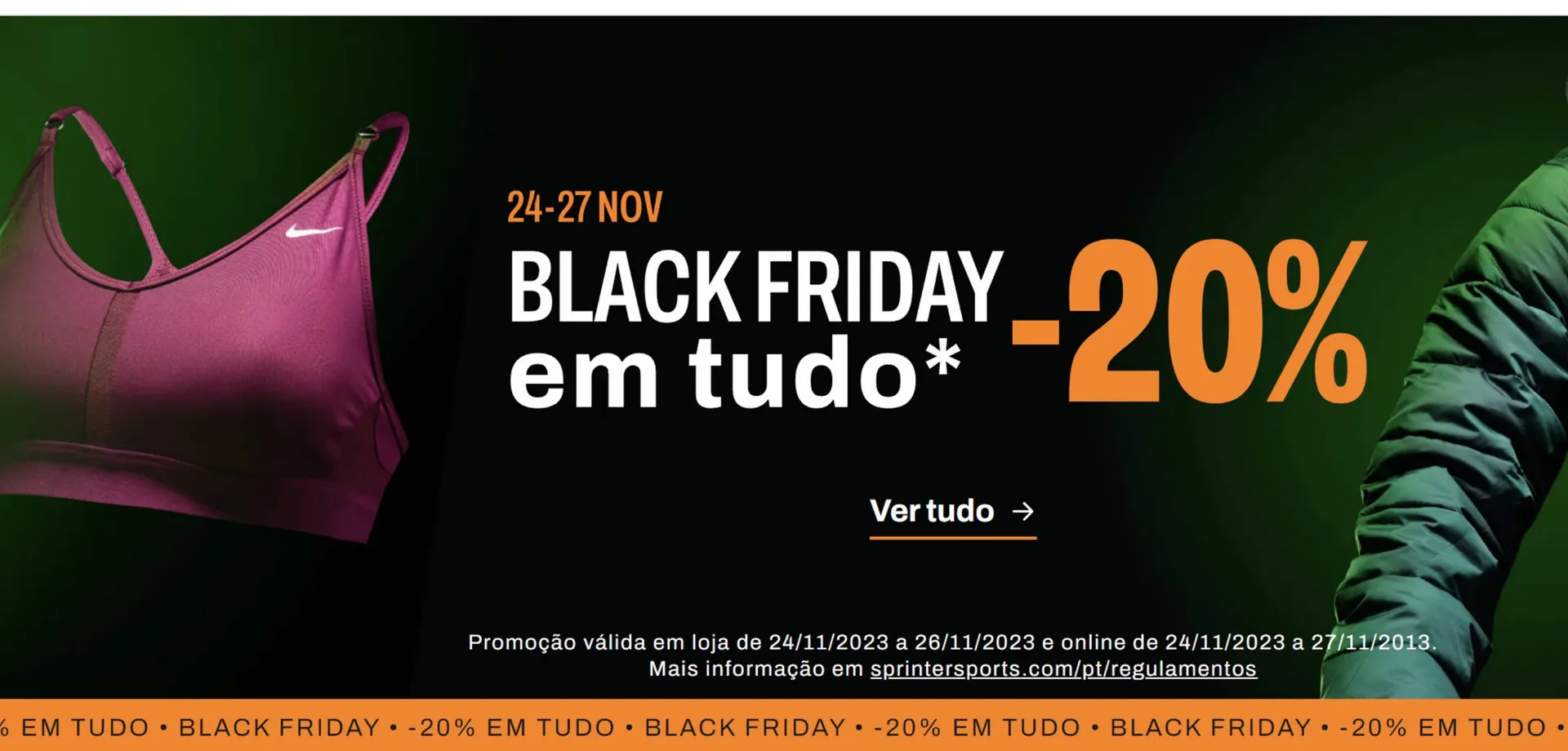 Folheto Folheto Sport Zone de 24 de novembro até 27 de novembro 2023 - Pagina 1