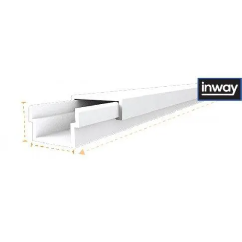 Calha Adesiva 12x7mm Branco 2m