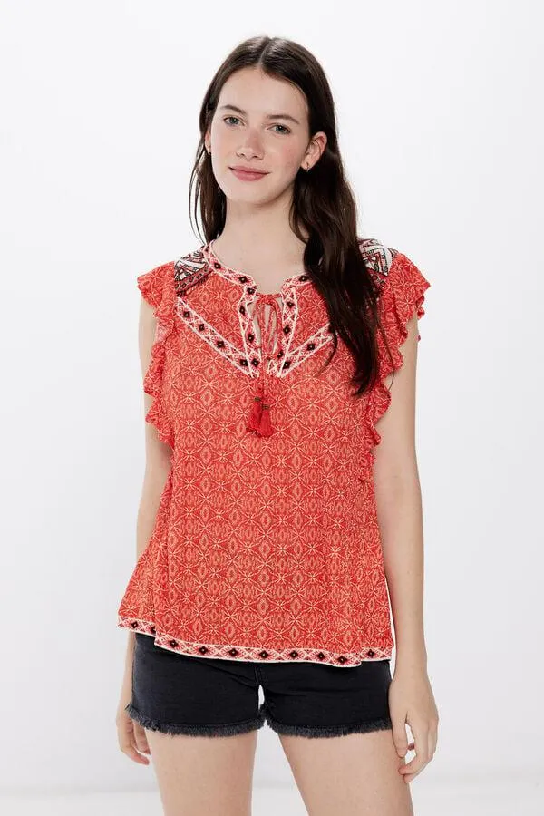 Top estampado mix cenefas