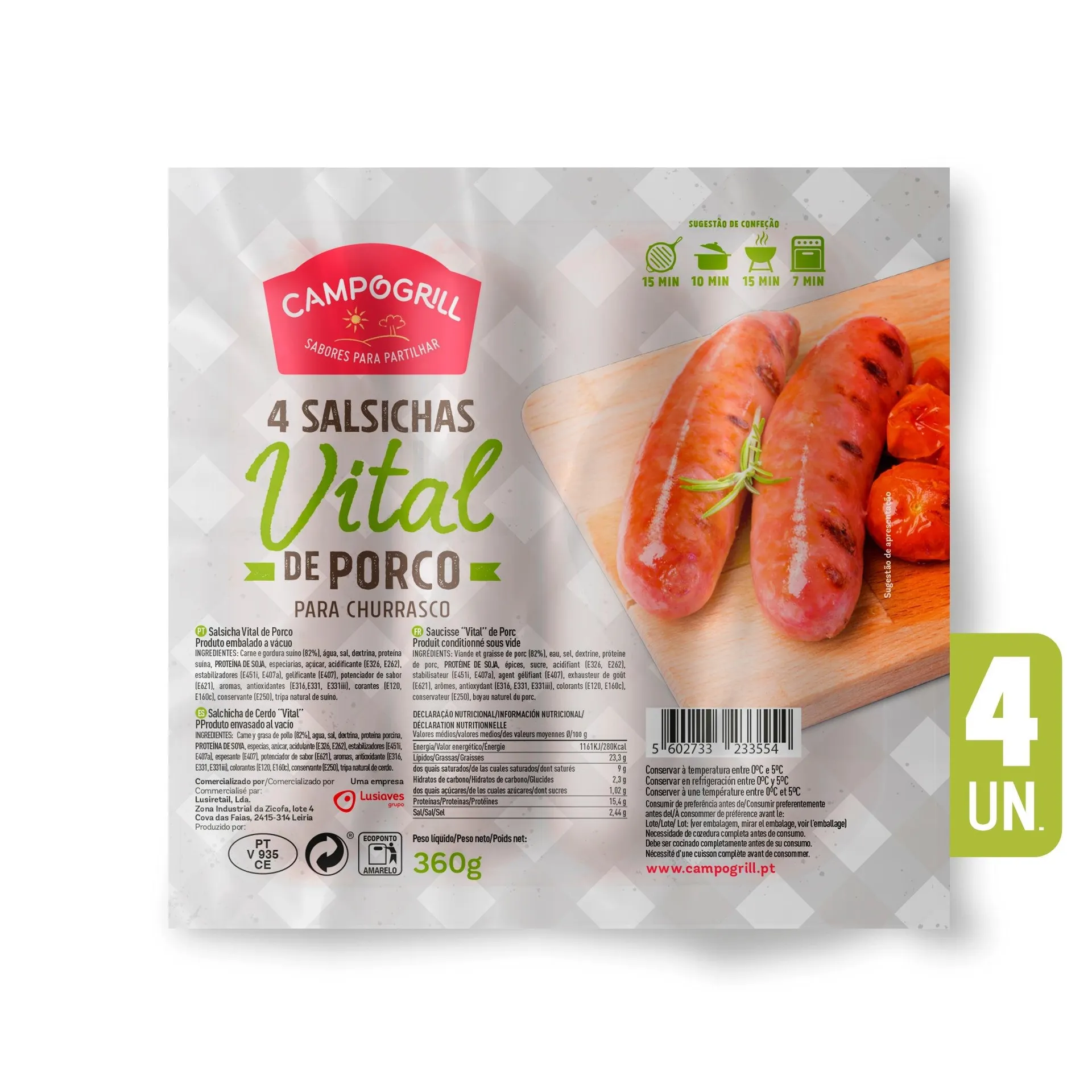 Salsicha Vital de Porco