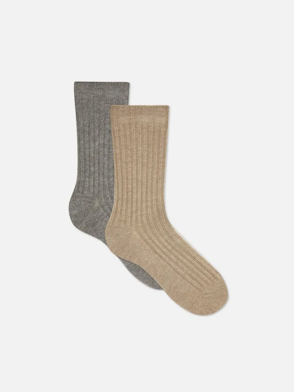 Pack 2 pares meias caneladas