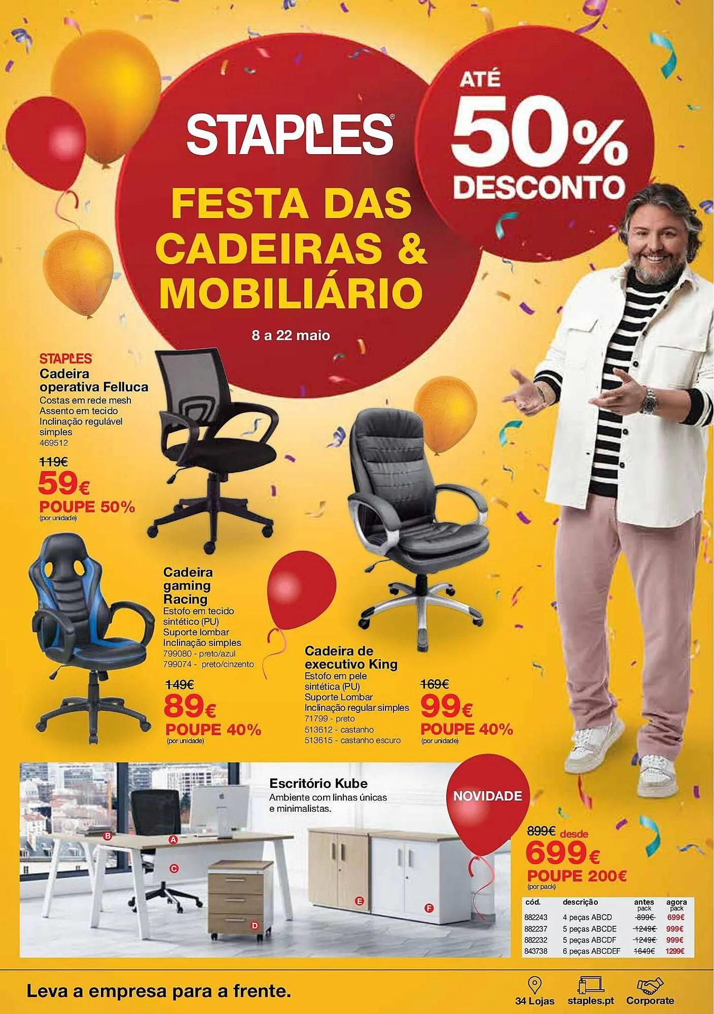 Folheto Folheto Staples de 8 de maio até 22 de maio 2025 - Pagina 1