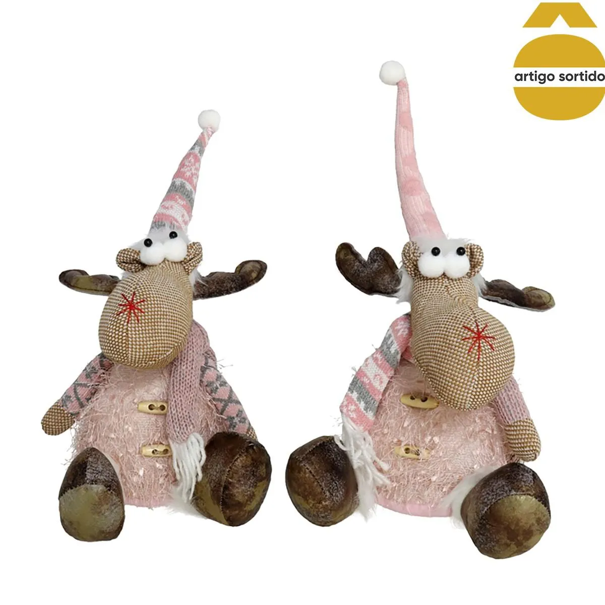 Rena Sentada Rosa Claro 37cm