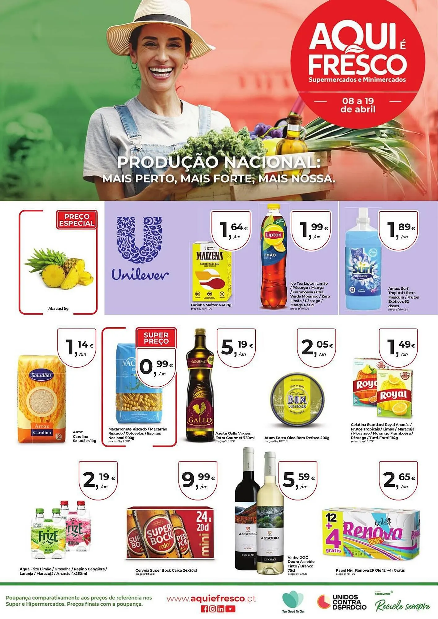 Folheto Folheto Aqui é fresco de 8 de abril até 19 de abril 2026 - Pagina 1