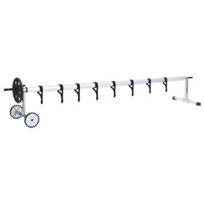 vidaXL Enrolador para cobertura de piscina com base em aço inoxidável