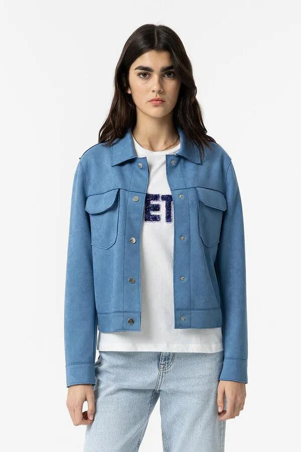 Chaqueta Efecto Ante