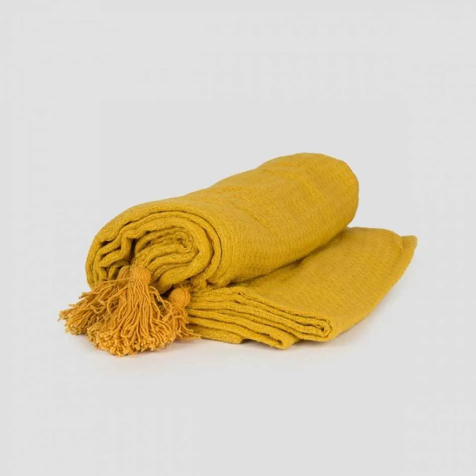 Plaid Nigeria mostarda 130x170