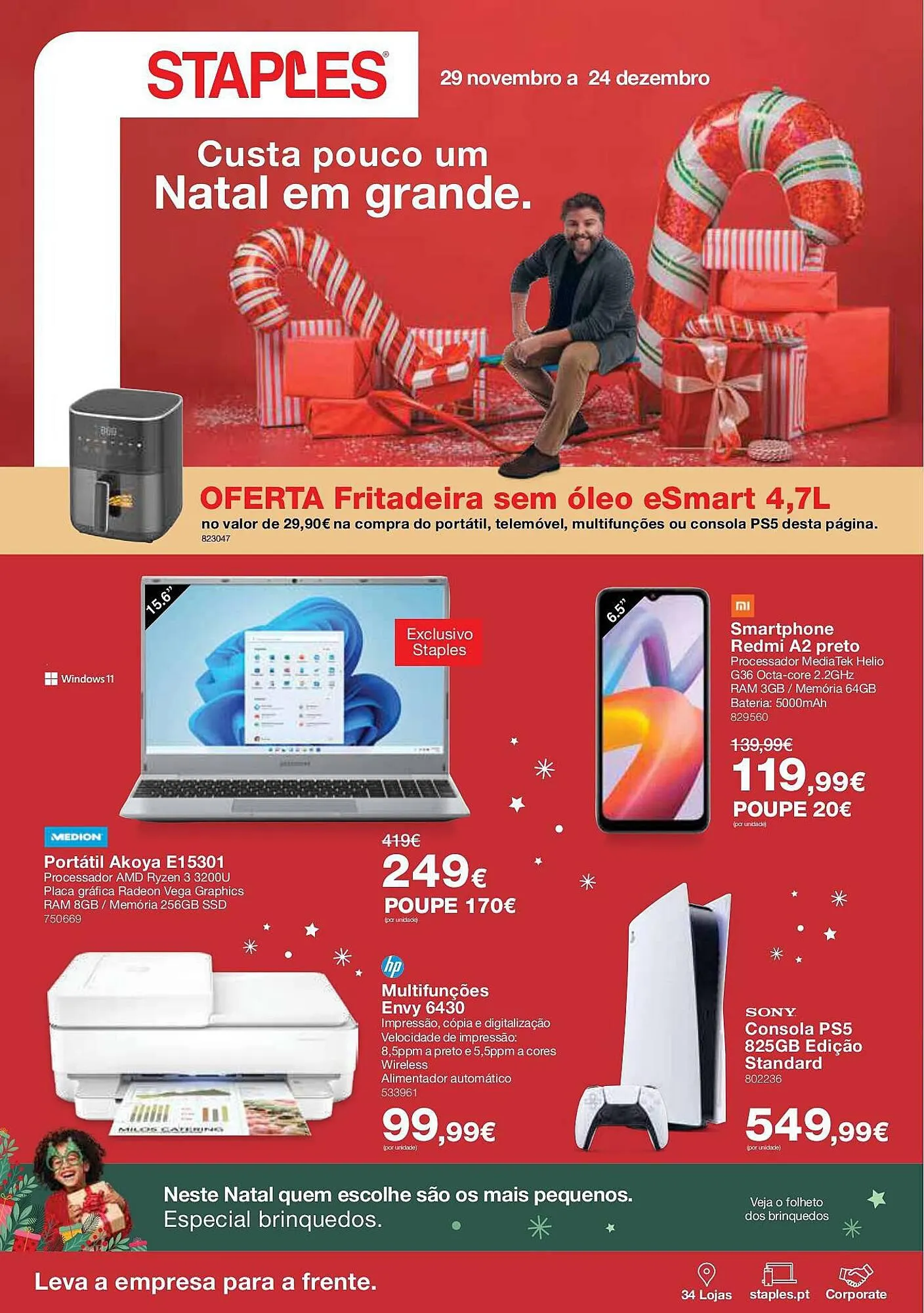 Folheto Folheto Staples de 29 de novembro até 24 de dezembro 2023 - Pagina 1