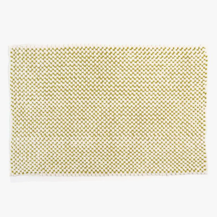 Tapete de banho pompons natural e amarelo 50x80 cm WAIPOO