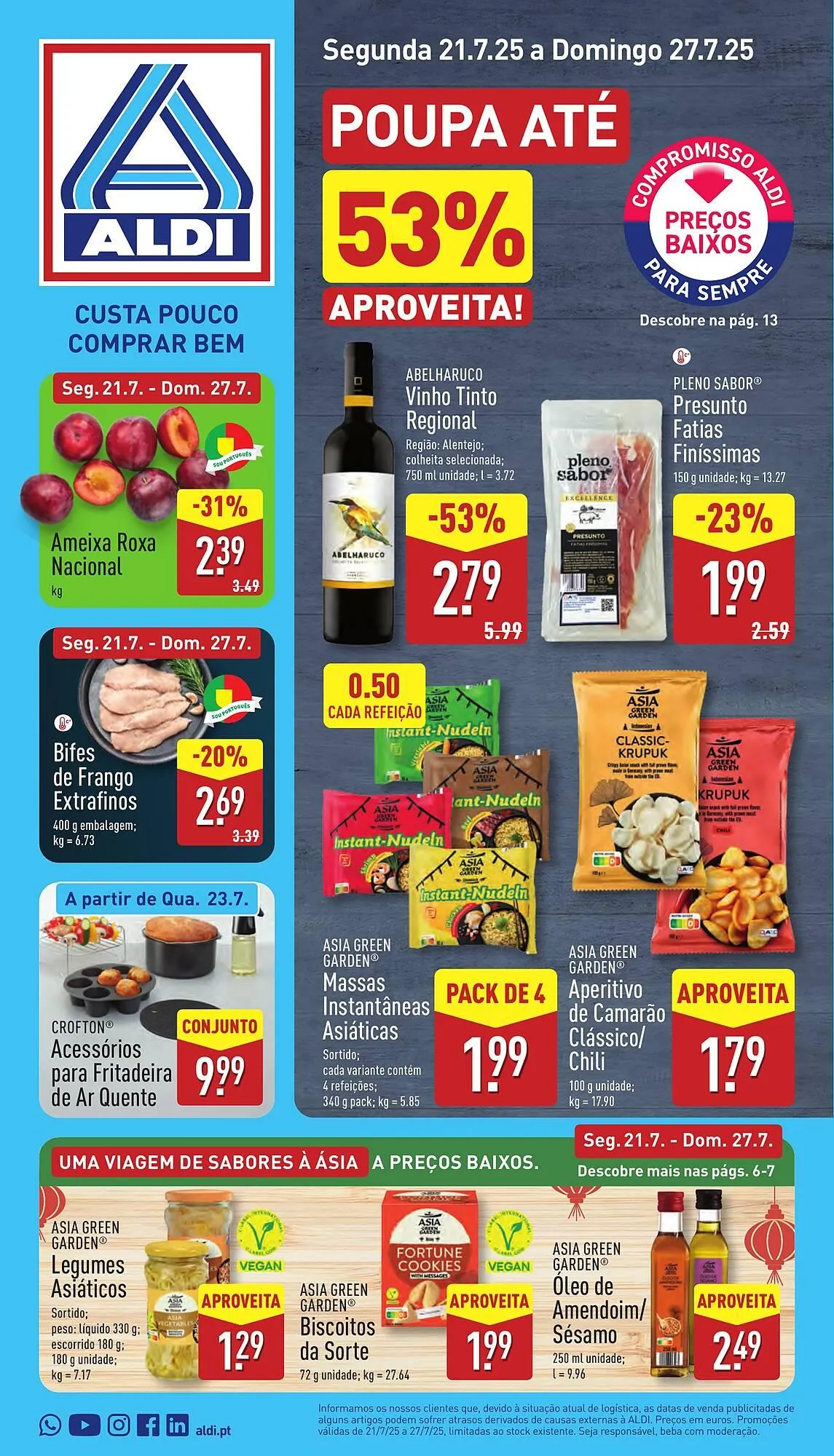 Folheto Folheto ALDI de 21 de julho até 27 de julho 2025 - Pagina 1