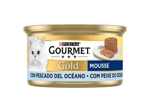comida húmida para gato gourmet gold mousse peixe do oceano 85g