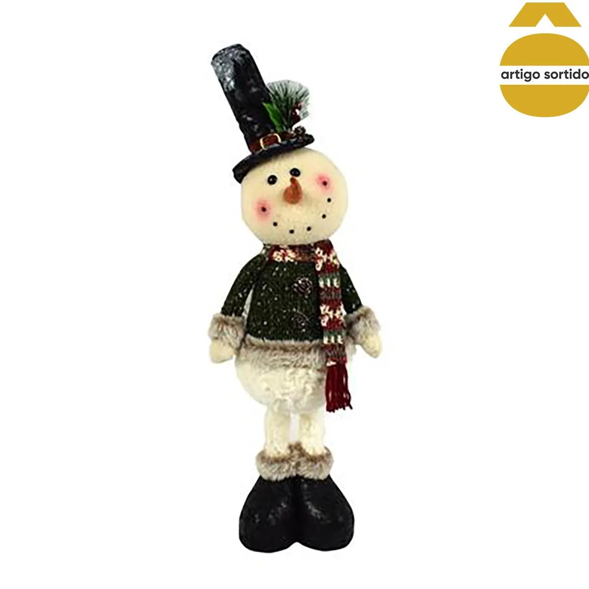Boneco De Neve Com Casaco 54cm