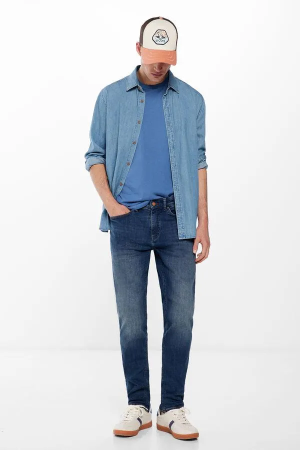 Jeans skinny lavado medio oscuro