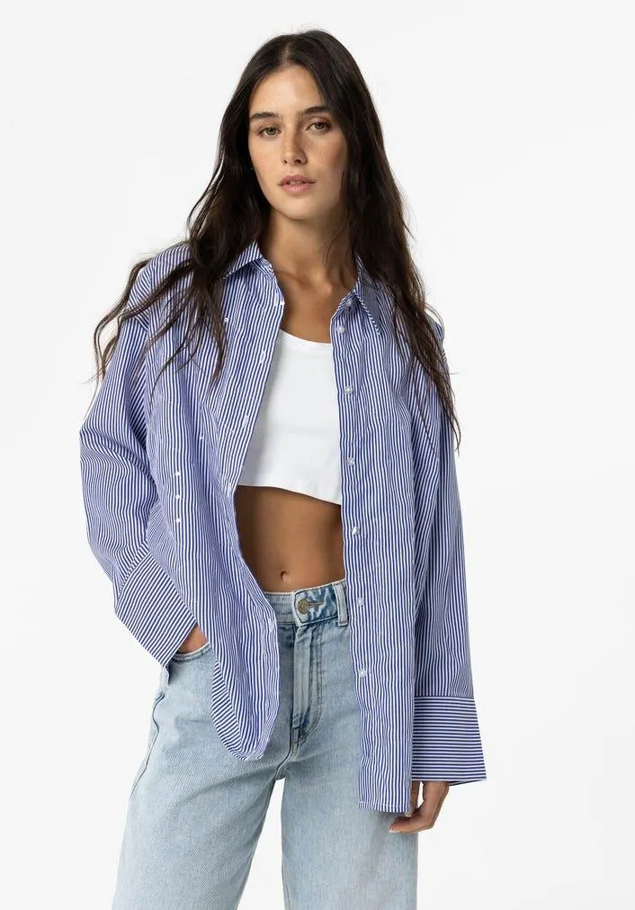 Camisa às Riscas com Lantejoulas