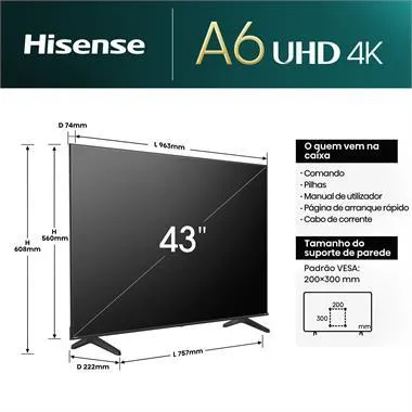 TV HISENSE 43A6N