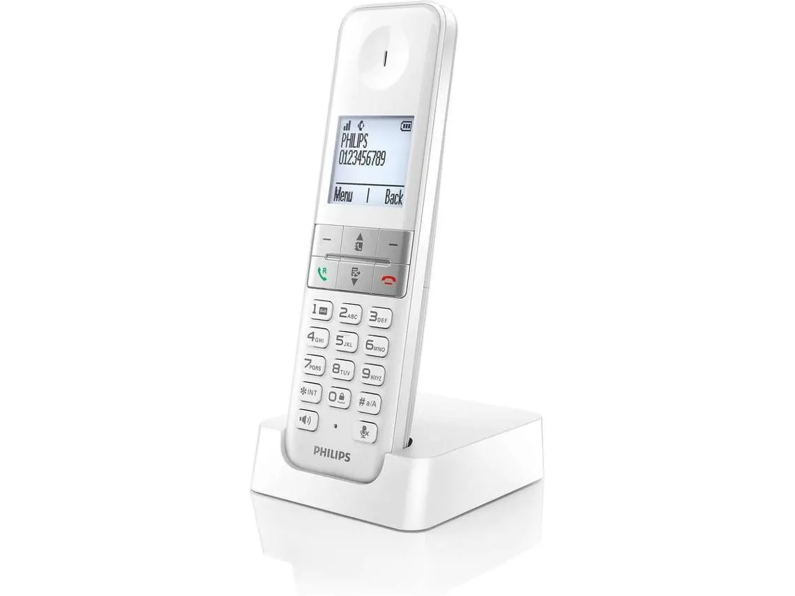 Telefone Fixo Philips D4701W/34 Branco