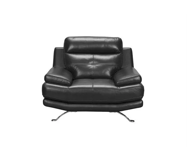 Poltrona de pele cor preta HAWAI