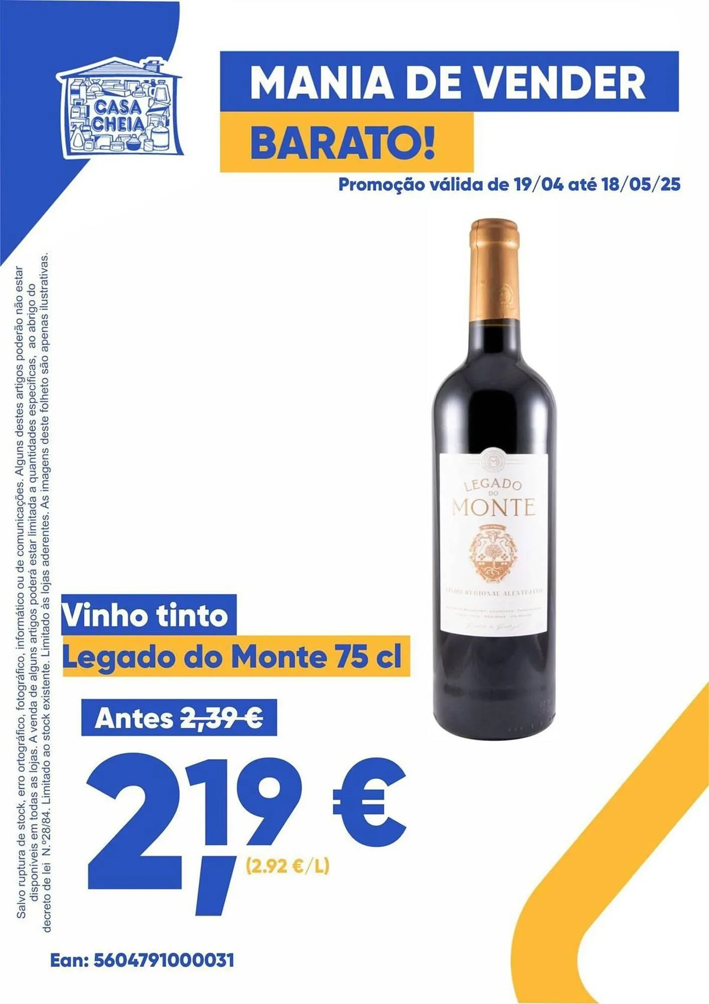 Folheto Folheto Casa Cheia de 19 de abril até 18 de maio 2025 - Pagina 1