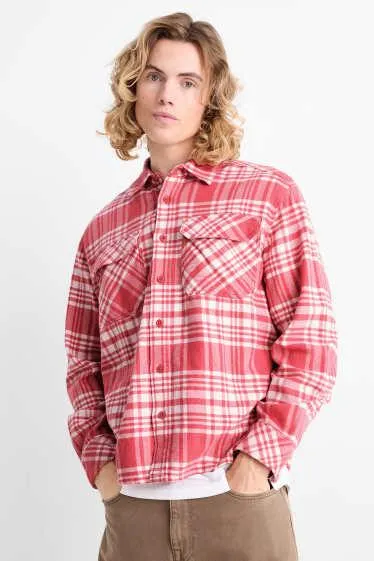 Flannel shirt - regular fit - kent collar - check