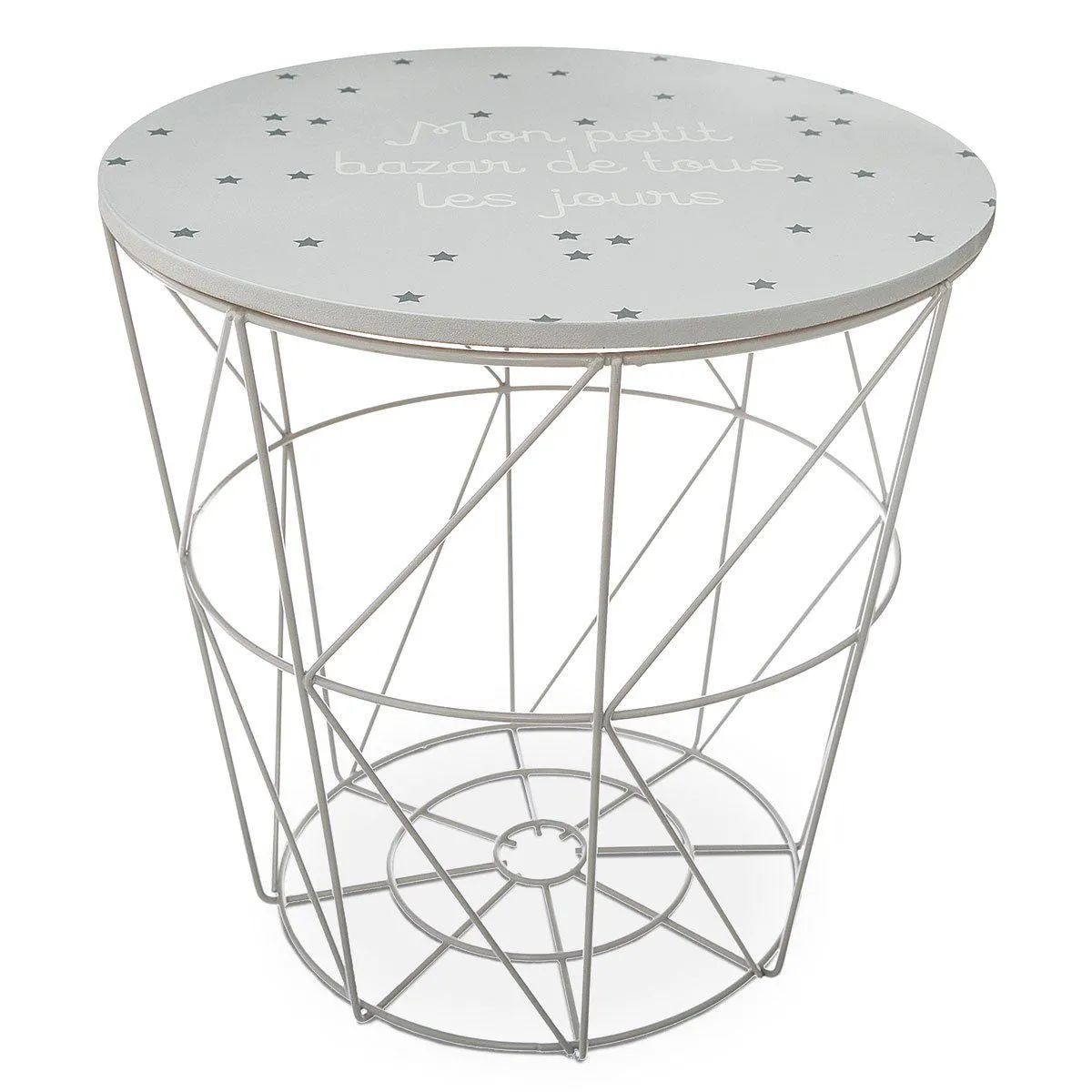 Mesa De Apoio Kumi Cinza Claro 30cm