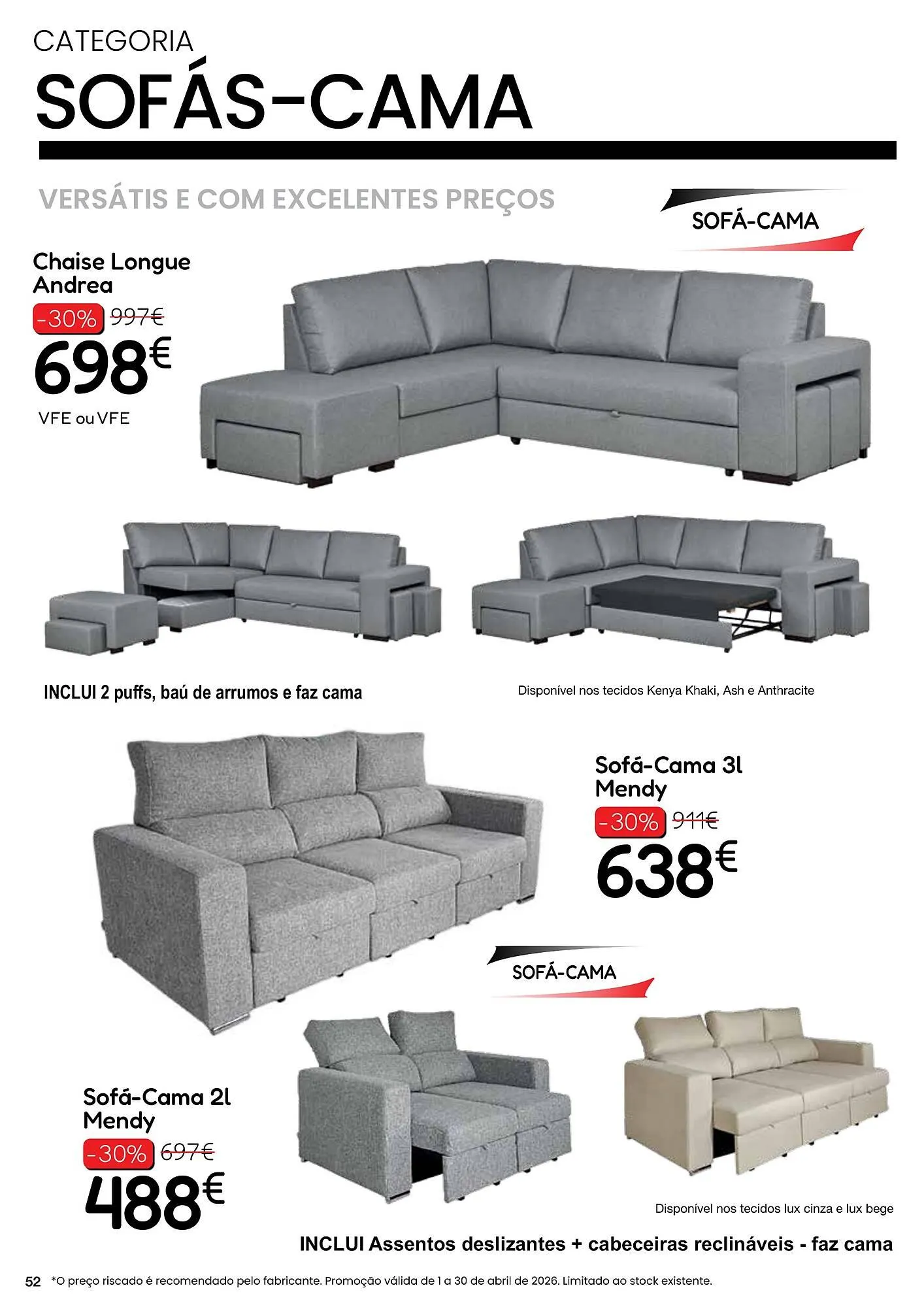 Folheto Folheto Hiper Centro do Móvel de 13 de abril até 30 de abril 2026 - Pagina 52