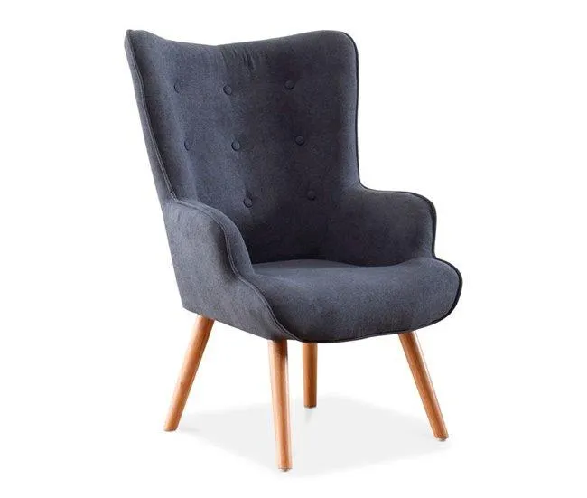 Cadeirão Voss cinzento-escuro 95xx75 cm