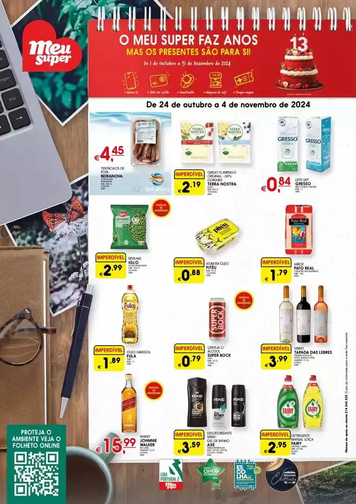 Folheto Folheto Meu Super de 24 de outubro até 4 de novembro 2024 - Pagina 1