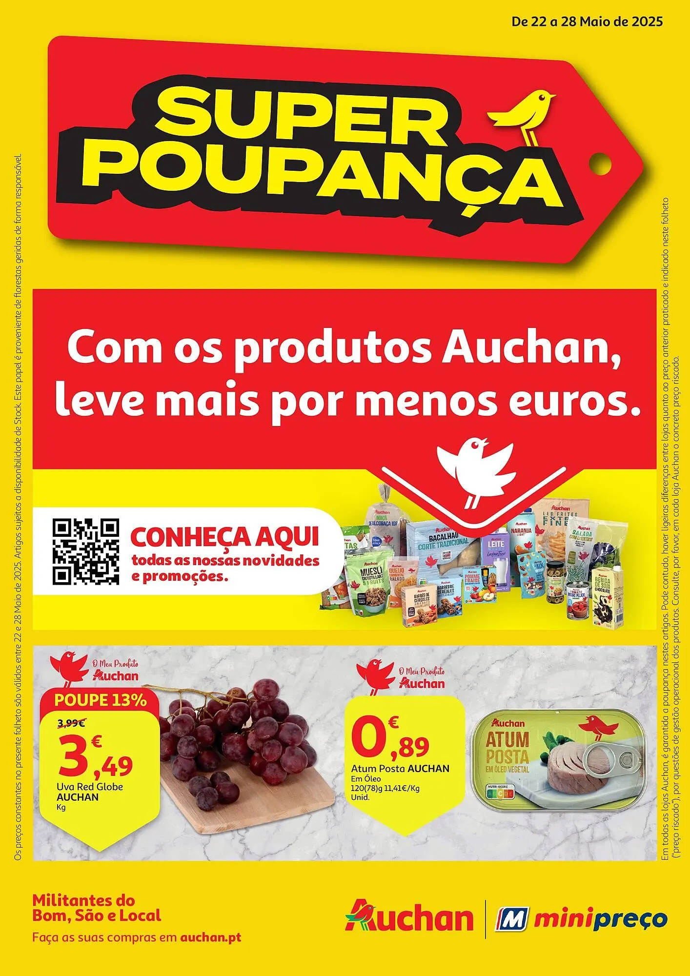 Folheto Folheto Auchan de 22 de maio até 28 de maio 2025 - Pagina 1