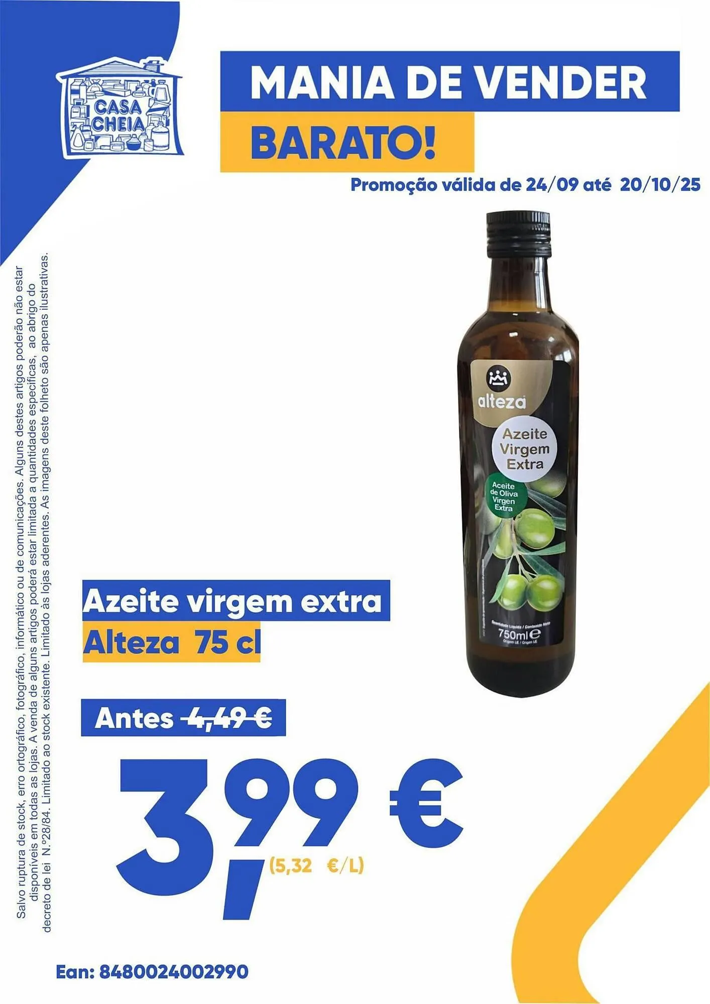Folheto Folheto Casa Cheia de 24 de setembro até 20 de outubro 2025 - Pagina 1