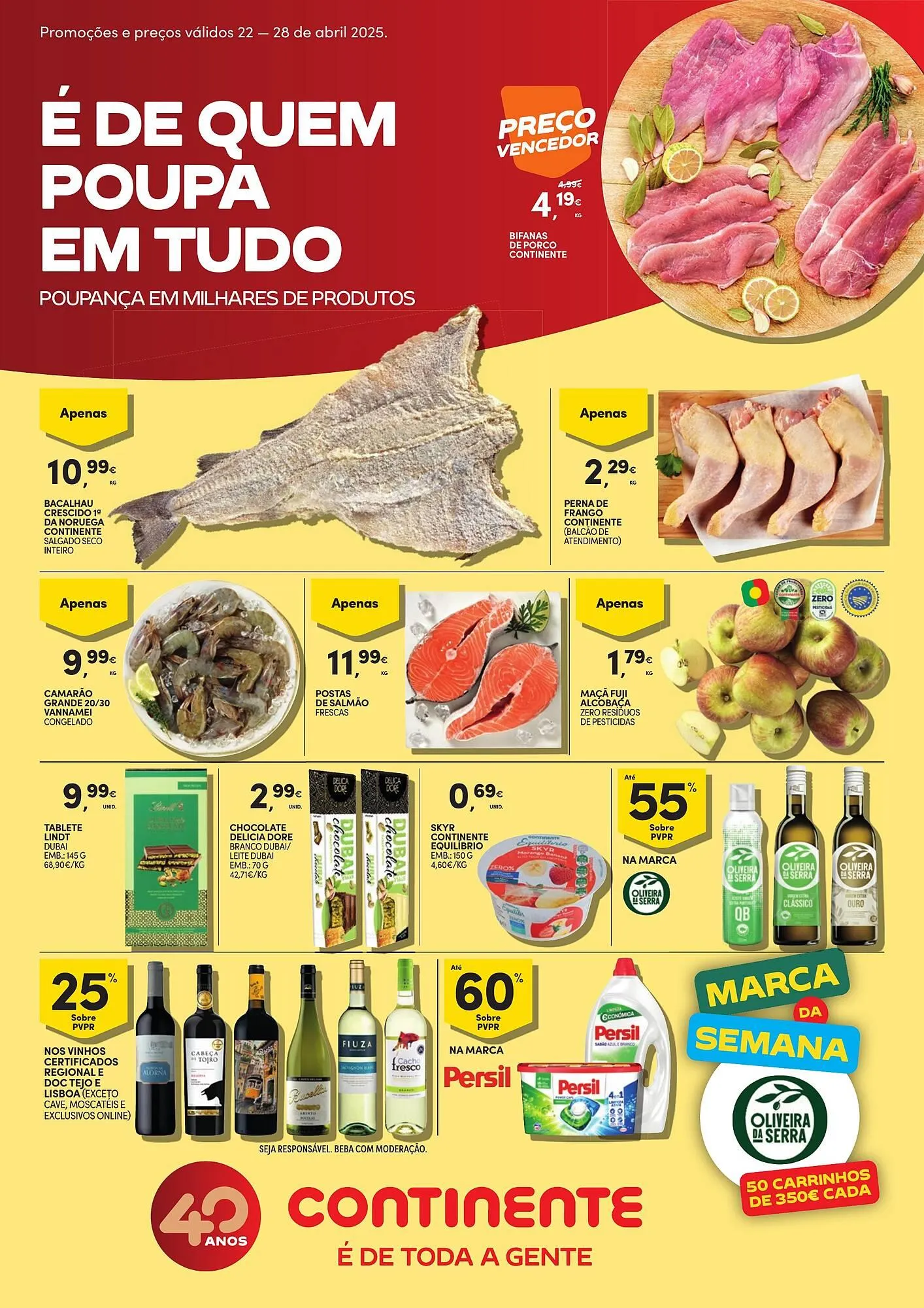 Folheto Folheto Continente de 22 de abril até 28 de abril 2025 - Pagina 1