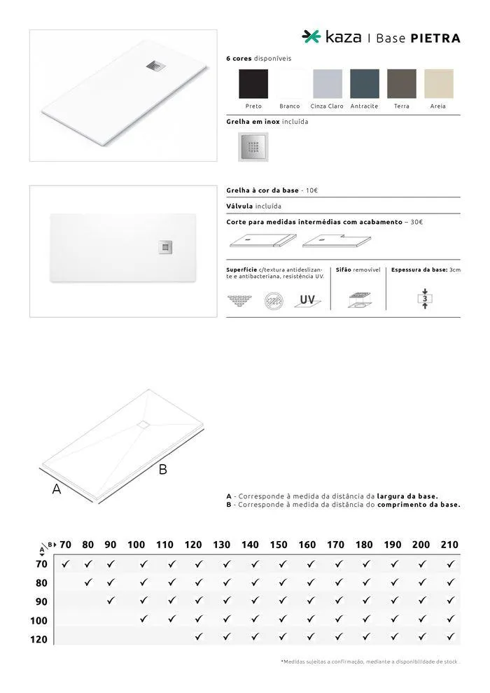 Folheto Catálogo Bases de Duche PIETRA de 30 de agosto até 31 de dezembro 2024 - Pagina 2