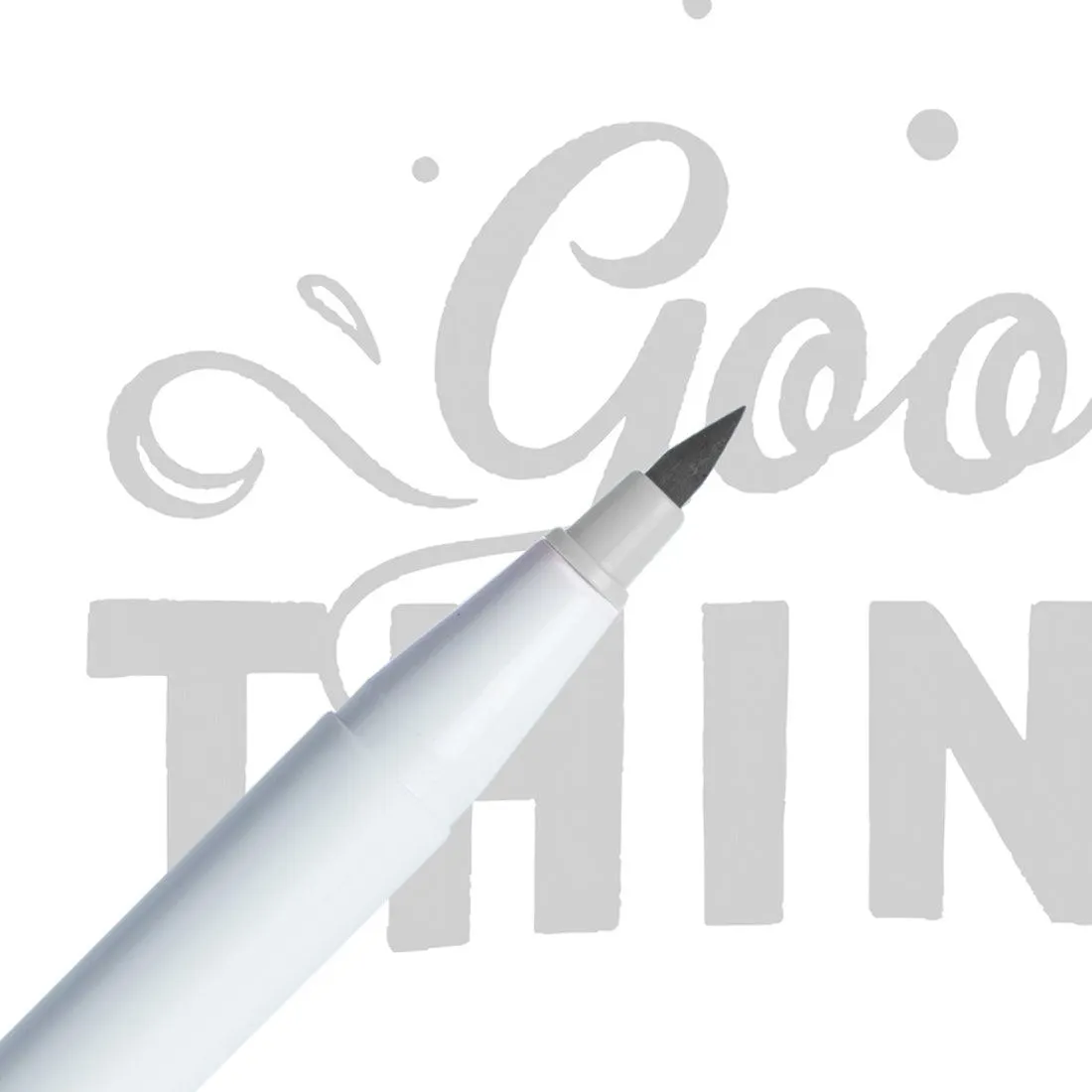 Marcador Ginza Pro Brush Pen Cinzento Pastel