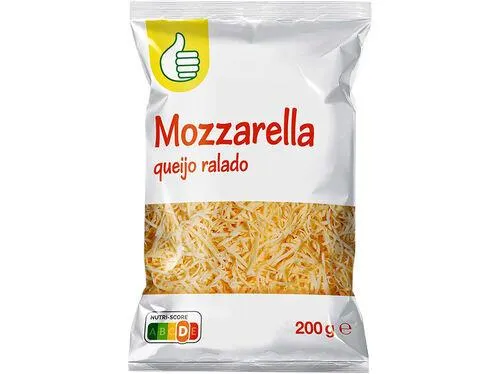 queijo mozarella polegar ralado 200 g
