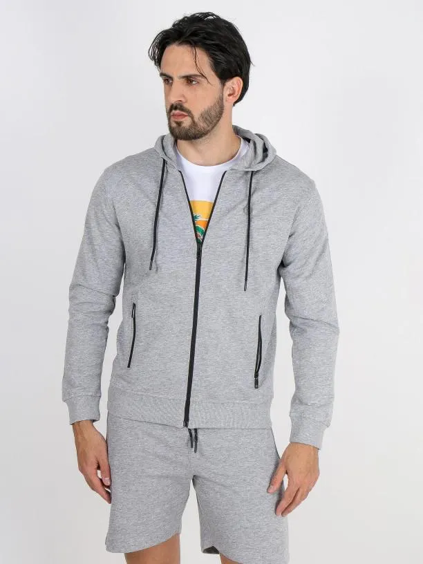 Casaco de fato treino com capuz