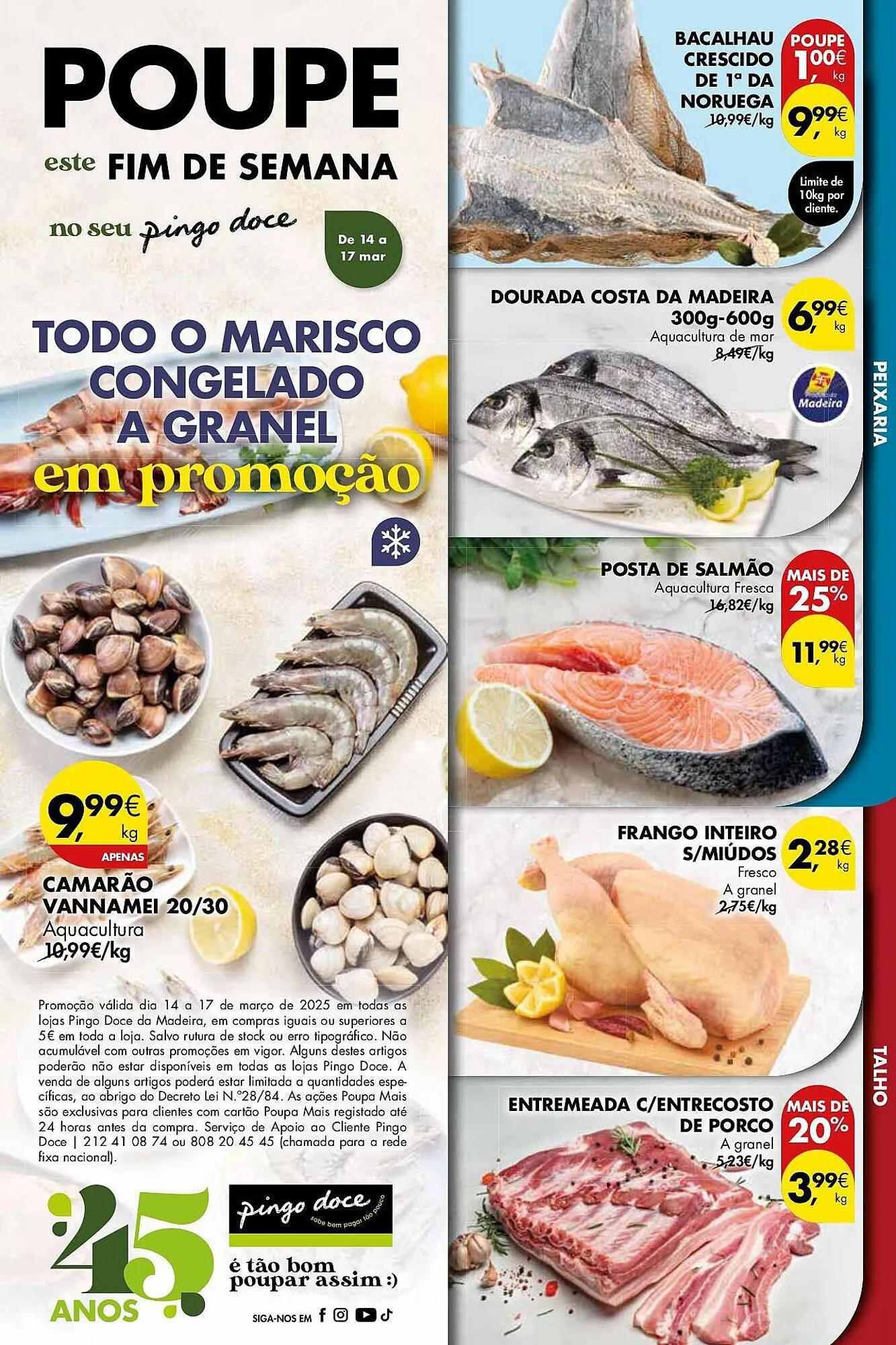 Folheto Folheto Pingo Doce de 14 de março até 17 de março 2025 - Pagina 1