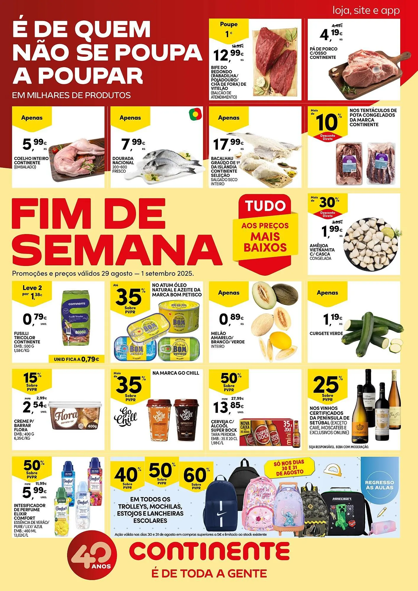 Folheto Folheto Continente de 29 de agosto até 1 de setembro 2025 - Pagina 1