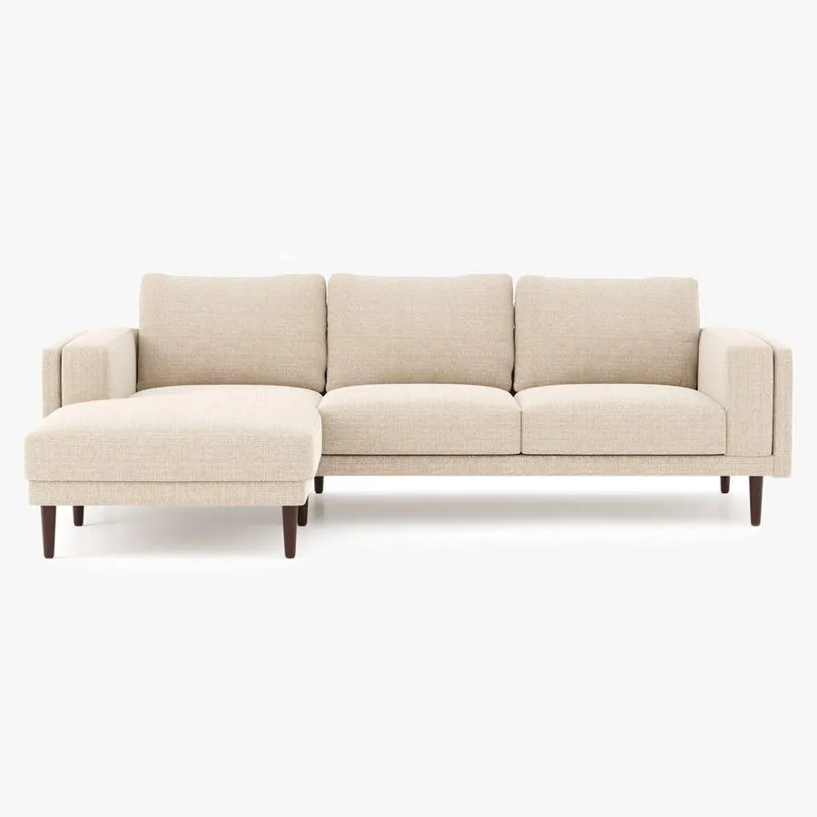 Sofá chaise-longue à esquerda natural BLOOM