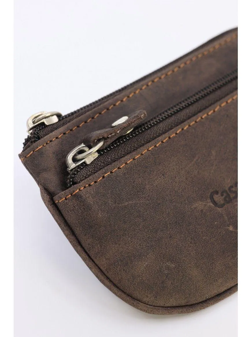 Porta-moedas em pele