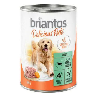Briantos Delicious Paté 24 x 400 g comida húmida em promoção: 20 + 4 grátis!