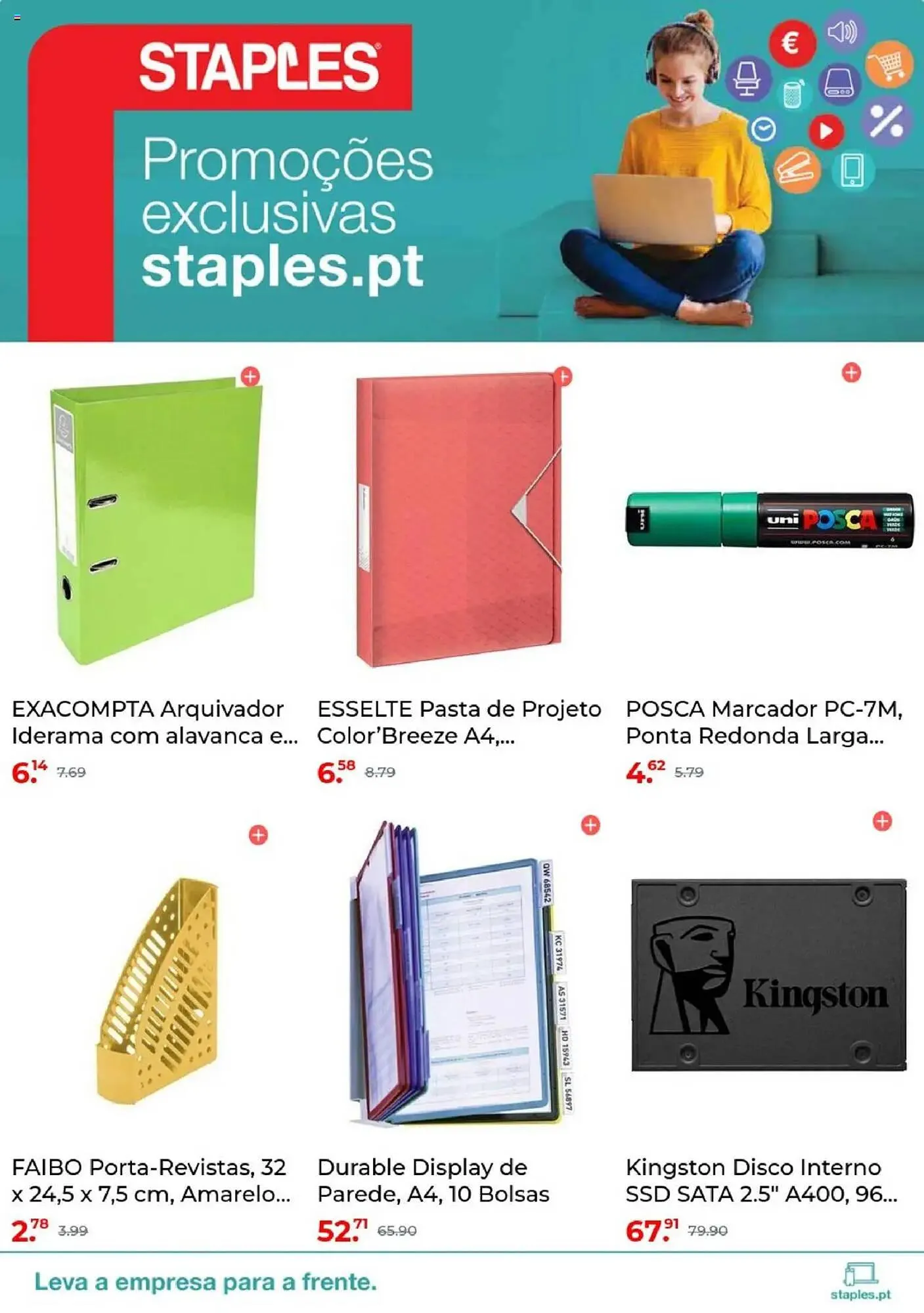 Folheto Folheto Staples de 9 de abril até 4 de maio 2025 - Pagina 1