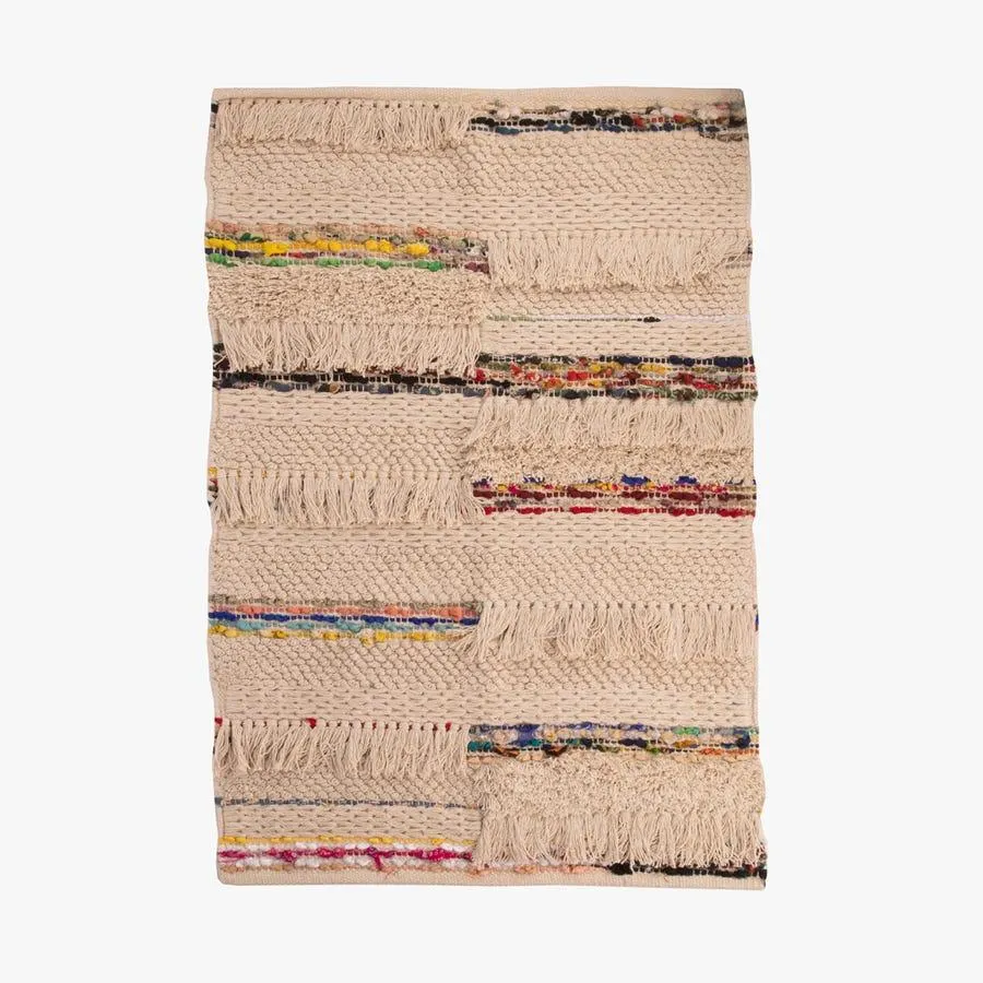 Tapete riscas algodão multicor 140x200 cm BENAGIL