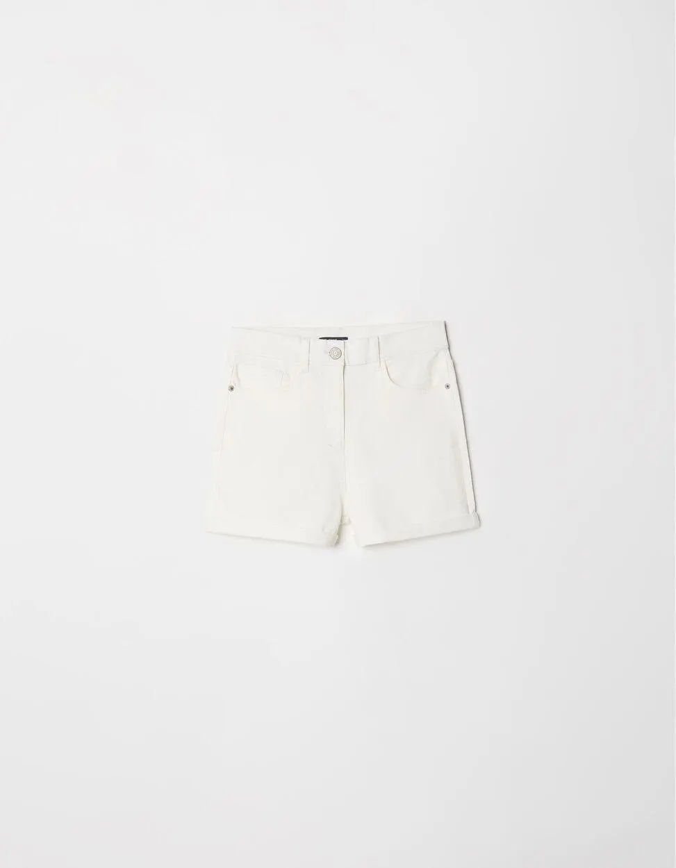 Calções de Ganga Elásticos, Mulher, Branco