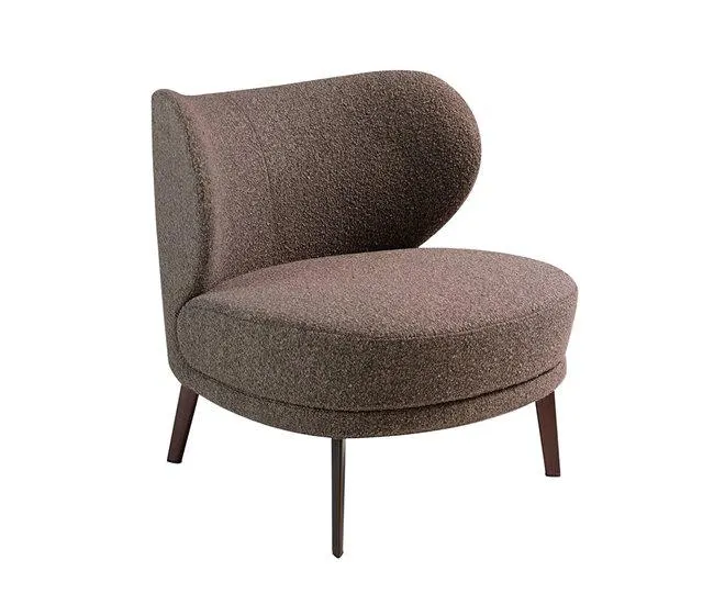 ANGEL CERDA Poltrona em tecido castanho