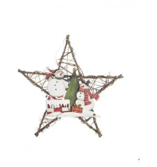 FIGURA ESTRELA RATAN 49*38 NATURAL 2MOD - NV141353