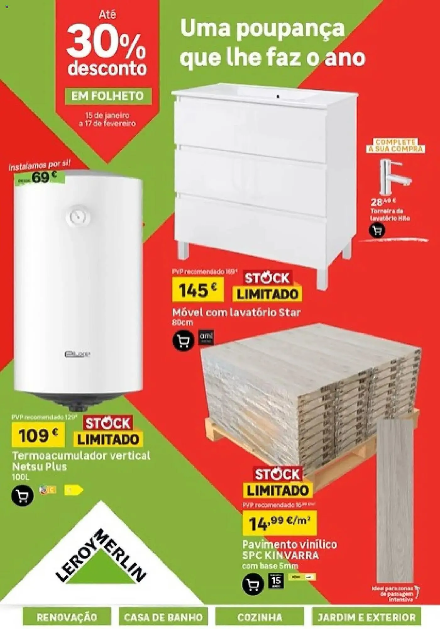 Folheto Folheto Leroy Merlin de 15 de janeiro até 18 de fevereiro 2026 - Pagina 1