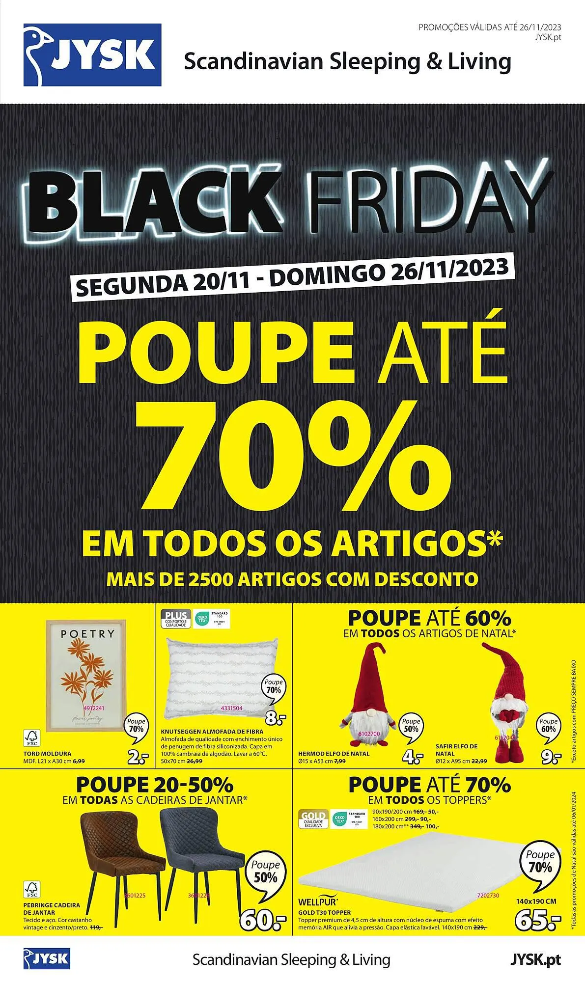 Folheto Folheto Jysk de 17 de novembro até 26 de novembro 2023 - Pagina 1