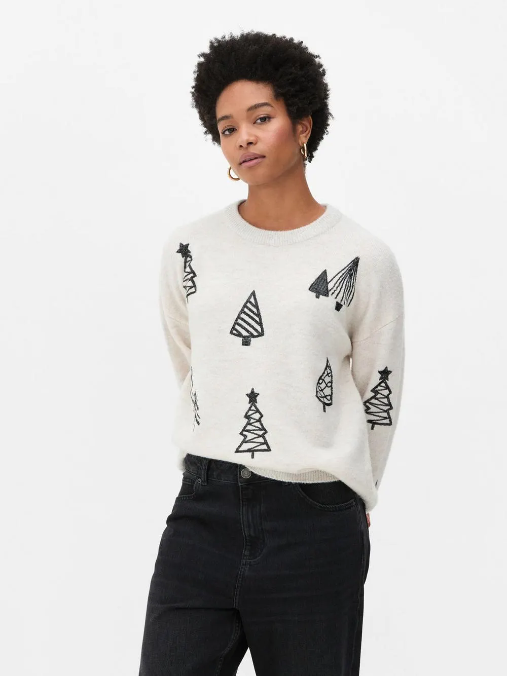 Camisola árvore Natal lantejoulas