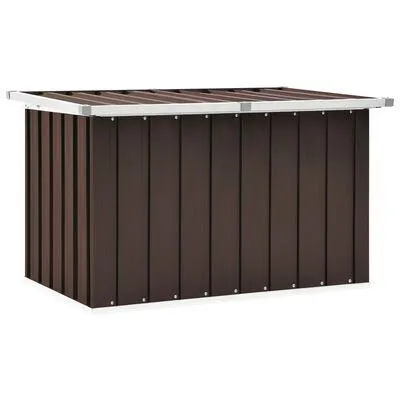 vidaXL Caixa de arrumação para jardim 109x67x65 cm castanho