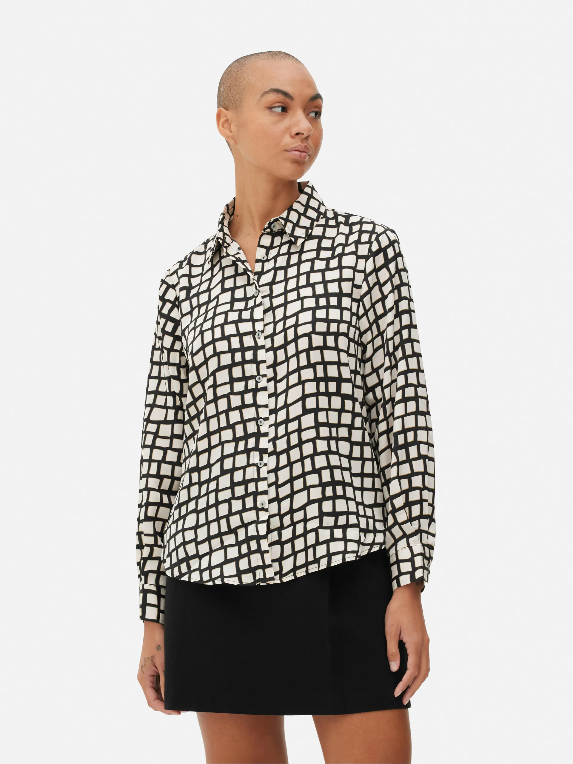 Camisa manga comprida cetim